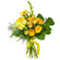 Желтый букет из роз и хризантем. Пакистан